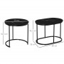 Satsbord 2st Marmor Stil / Soffbord Set