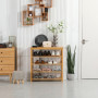 Skohylla Konsolbord Bambu med 4 Hyllor 80 x 29 x 82 cm