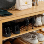 Skohylla Konsolbord Bambu med 4 Hyllor 80 x 29 x 82 cm