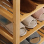 Skohylla Konsolbord Bambu med 4 Hyllor 80 x 29 x 82 cm