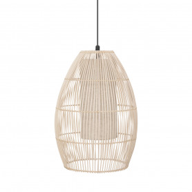 Hänglampa Rotting Natur "Macy", D.28 cm