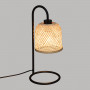 Bordslampa Rak Bambu Svart "Ali" H.44 cm