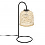Bordslampa Rak Bambu Svart "Ali" H.44 cm