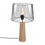 Bordslampa Trä Metall Svart "Joe" H.46 cm