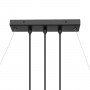 Hänglampa Metall Svart 3 Lampor "Timmy" L.70 cm