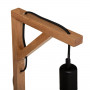 Bordslampa Trä Svart "Wild" H.46 cm