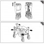 Fällbar Trädgårdsvagn 200 L - 100 kg Dragvagn 7 sidfickor 100 x 48 x 100,5 cm