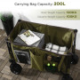Fällbar Trädgårdsvagn 200 L - 100 kg Dragvagn 7 sidfickor 100 x 48 x 100,5 cm