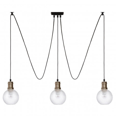 Hänglampa Glas  3 Lampor L.200 cm