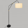Golvlampa Båge Metall Svart "Luce" H.181 cm
