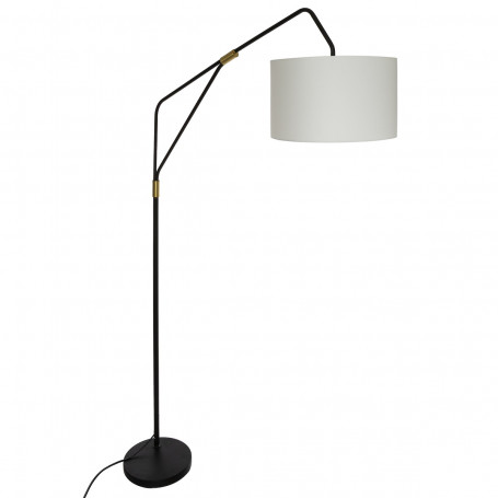 Golvlampa Båge Metall Svart "Luce" H.181 cm