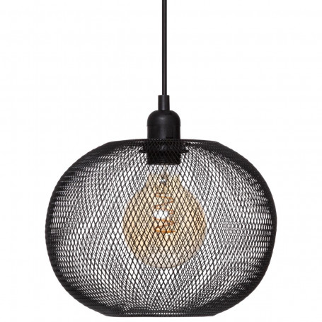Pendellampa Metall Svart "Emie" D.25 cm