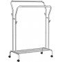Dubbel Klädställning med hjul i Rostfritt Stål 100 kg