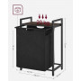 Tvättkorg Ställ med avtagbar tvättpåse 65L, 50 x 33 x 72 cm Svart /...