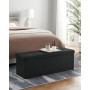 Sittbänk med förvaring - Sitskista 120 L, 110 x 38 x 38 cm Svart