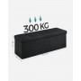 Sittbänk med förvaring - Sitskista 120 L, 110 x 38 x 38 cm Svart