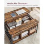 Soffbord Lift-Top Höjbar Bordskiva 100 x 60 x (48-62) cm Vintage Brun