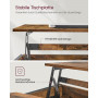 Soffbord Lift-Top Höjbar Bordskiva 100 x 60 x (48-62) cm Vintage Brun