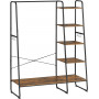 Klädställning med 5 Hyllor 45 x 120 x 160 cm Vintage Brun
