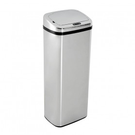 Automatisk Soptunna 50L Med Sensor Rostfritt stål 33 x 25 x 84 cm