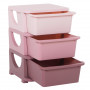 Barnrum Förvaring med 3 lådor Plast Rosa 37 x 37 x 57 cm