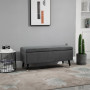 Sittbänk med Förvaring och Ben - Sammet Mörkgrå 110 x 43 x 45 cm