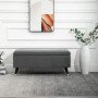 Sittbänk med Förvaring och Ben - Sammet Mörkgrå 110 x 43 x 45 cm