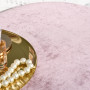 Sittbänk Stoppad Sammet Rosa Oval med Förvaring 81 x 40 x 41 cm