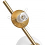 Golvlampa med 2 Glaskulor Guld/Vit H.165 cm