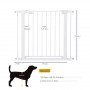 Justerbar Hundgrind Metall Vit 75-96 x 76 cm
