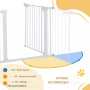 Justerbar Hundgrind Metall Vit 75-96 x 76 cm