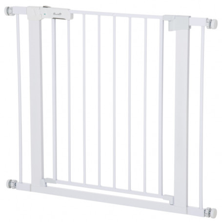 Justerbar Hundgrind Metall Vit 75-96 x 76 cm