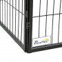 XXXL Hundhage Metall Svart Flexibel Design - 12 Panel à 60 x 80cm