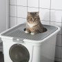 Kattlåda Med Spade - Kattoalett Vit/Grå 44 x 55 x 39 cm