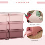 Barnrum Förvaring med 6 Lådor Plast Rosa 75 x 37 x 56 cm