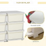 Barnrum Förvaring med 6 Lådor Plast Vit 75 x 37 x 56 cm