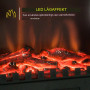 Elektrisk Kamin 1000/2000 W med Realistiska LED-Lågor 39 x 23 x 56,...