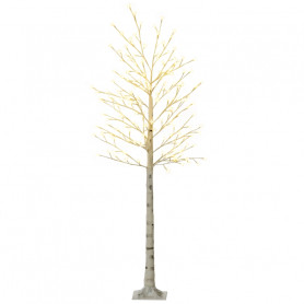 Ljusträd med 180 LED varmvit 3 ljusstyrkanivåer H, 180 cm böjbara g...