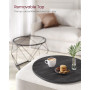 Soffbord Set med 2 Sidobord Svart Diamant Runda