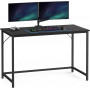 Skrivbord 120 x 60 x 75 cm Svart Industriell design