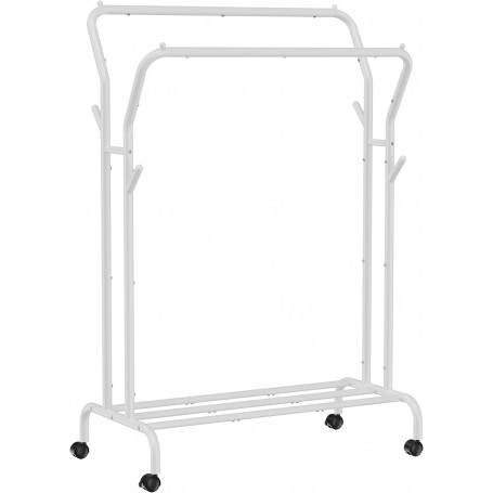 Rullbar Klädställning Dubbel Stång Upp till 100 kg, 103,5 x 52,5 x 155 cm