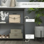 Konsolbord Marmor-stil 2 Hyllor 100 x 30 x 80 cm Svart Vit