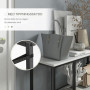 Konsolbord Marmor-stil 2 Hyllor 100 x 30 x 80 cm Svart Vit