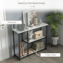 Konsolbord Marmor-stil 2 Hyllor 100 x 30 x 80 cm Svart Vit