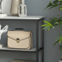 Konsolbord Marmor-stil 2 Hyllor 100 x 30 x 80 cm Svart Vit