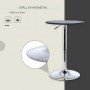 Barbord Höjdjusterbart Konstläder Svart / Silver Ø 63 cm