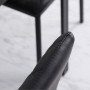 Matstolar Set 4-Pack Läder Svart