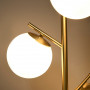 Golvlampa med 3 Glaskulor Guld, H 170 cm