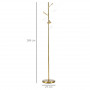 Golvlampa med 3 Glaskulor Guld, H 170 cm