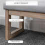 Sittbänk Skandi-Design Stoppad, Trä Grå 68 x 38 x 42 cm